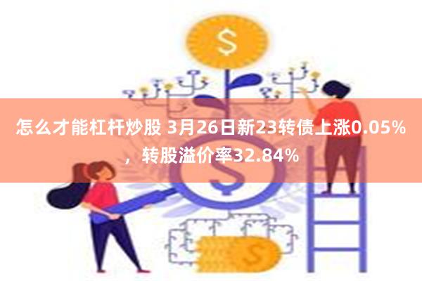怎么才能杠杆炒股 3月26日新23转债上涨0.05%，转股溢价率32.84%