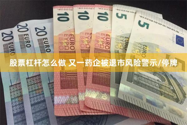 股票杠杆怎么做 又一药企被退市风险警示/停牌