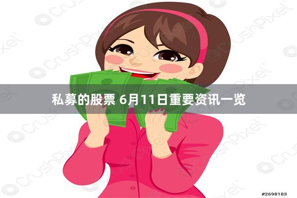 私募的股票 6月11日重要资讯一览