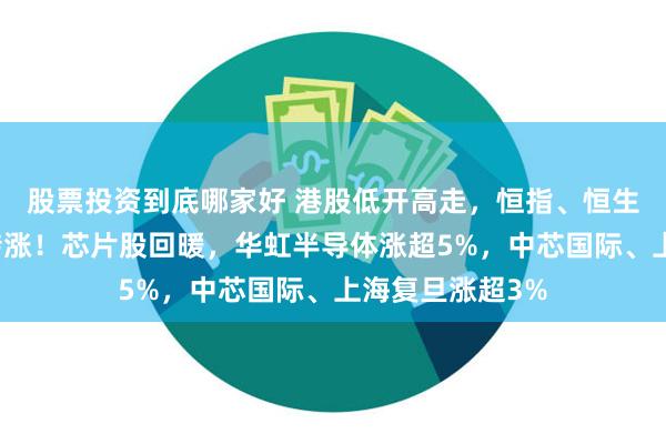 股票投资到底哪家好 港股低开高走，恒指、恒生科技指数双双转涨！芯片股回暖，华虹半导体涨超5%，中芯国际、上海复旦涨超3%