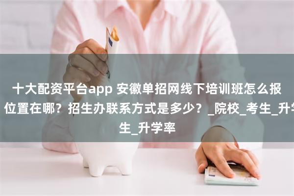 十大配资平台app 安徽单招网线下培训班怎么报名？位置在哪？招生办联系方式是多少？_院校_考生_升学率