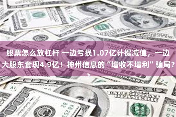 股票怎么放杠杆 一边亏损1.07亿计提减值,一边大股东套现4.9亿!神州信息的“增收不增利”骗局?